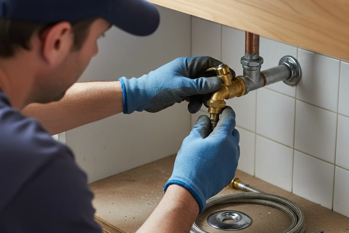 Shutoff valve and fitting work during Emergency Plumbing in Shady Valley